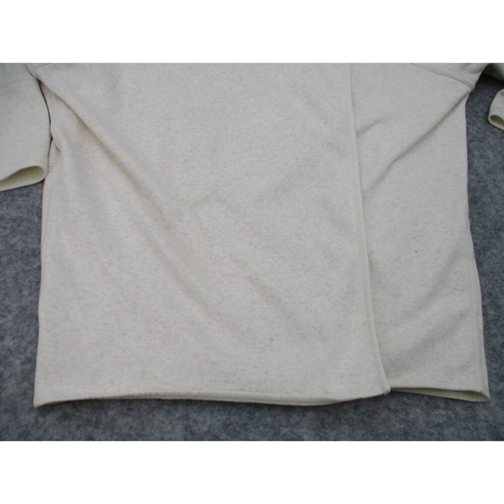 Athleta Womens Sweater XL Oversized Fleece Lined Oatmeal Heather Cardigan Knit - Picture 5 of 16
